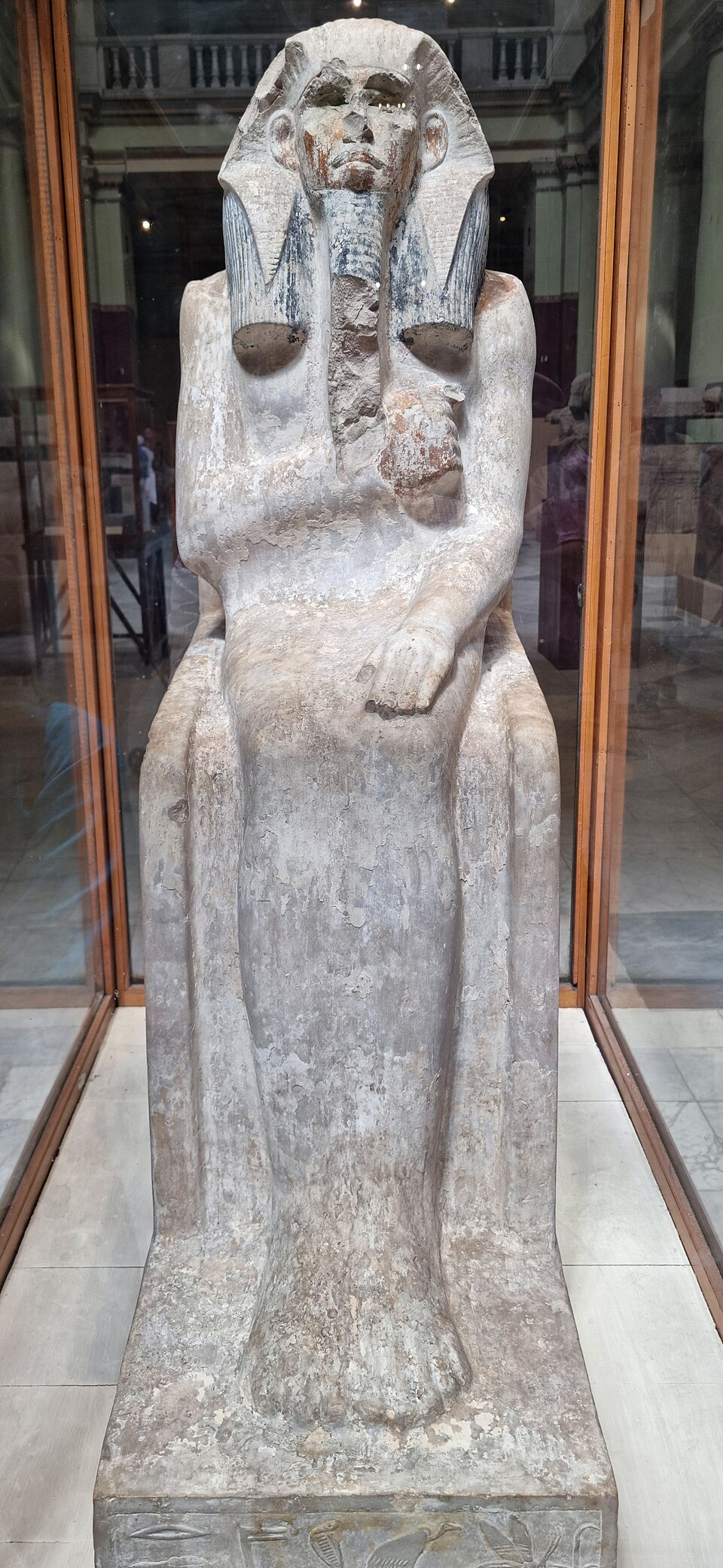 Statue of Djoser from Step Pyramid Complex at Saqqara, - BCE, Egyptian Museum, Cairo (2) — travel photo of Saqqara, Cairo