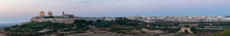 Panorama of Mdina from Mtarfa — travel photo of Mtarfa, Mdina & Rabat