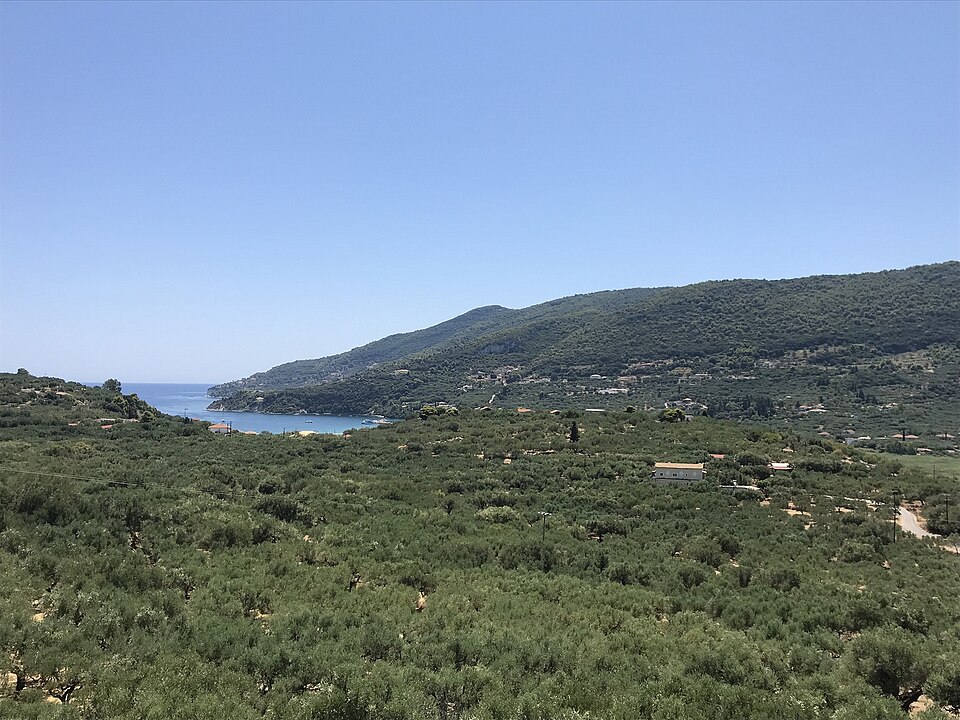 Keri beach from the road summer — travel photo of Keri, Zakynthos