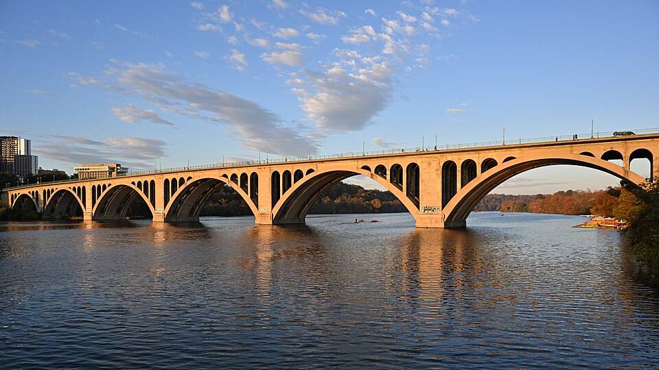 Key Bridge Georgetown waterfront Washington DC — travel photo of Georgetown, Washington DC