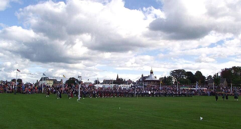 Northern Constabulary Pipe Band at Nairn Highland Games Nairn Scotland ( ) — travel photo of Nairn, Inverness and Loch Ness
