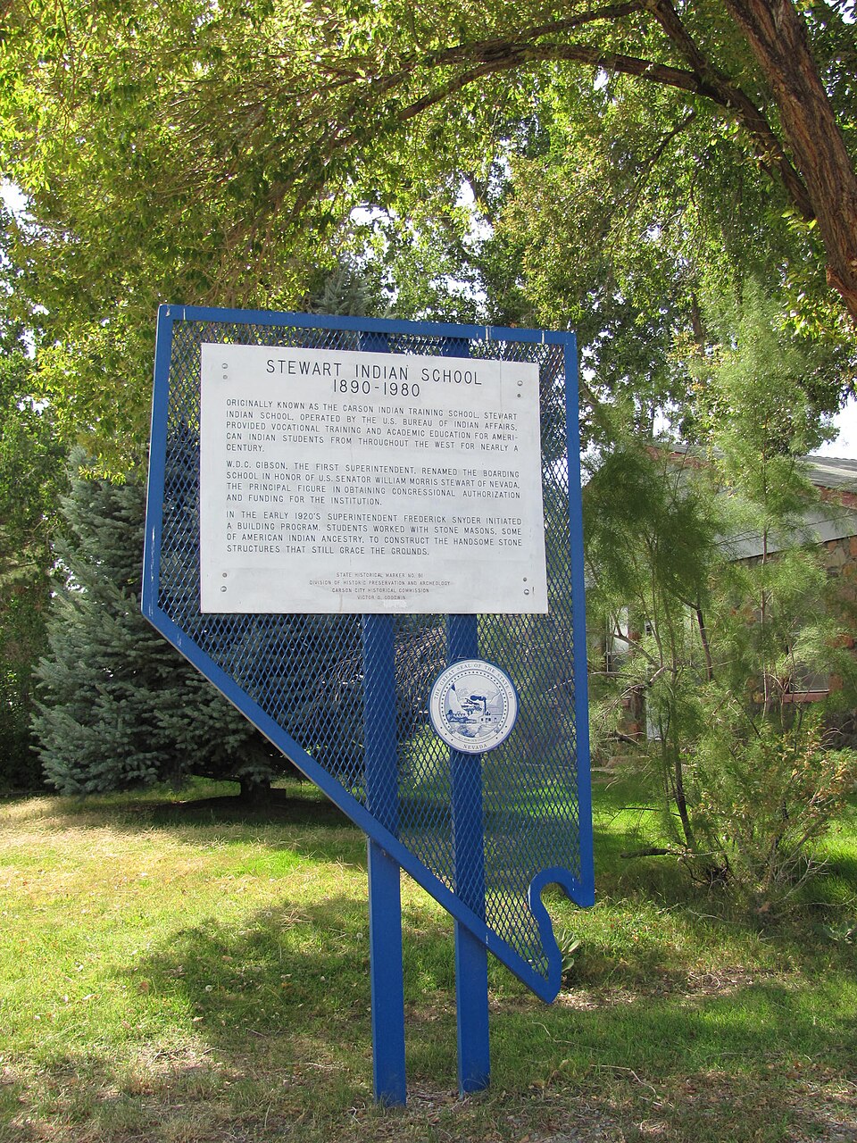 Stewart Indian School Historical Marker — travel photo of Stewart Indian School, Carson City