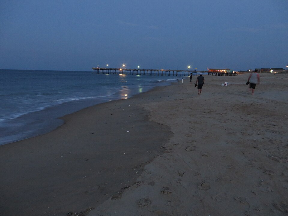 Dusk, Atlantic Ocean, Nags Head, Outer Banks, North Carolina ( ) — travel photo of Nags Head, The Outer Banks