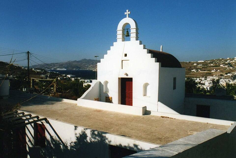 Church on the way to Ornos — travel photo of Ornos, Mykonos