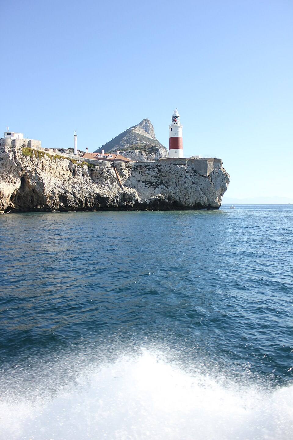 Europa Point, Gibraltar as seen from the water — travel photo of Europa Point, Gibraltar