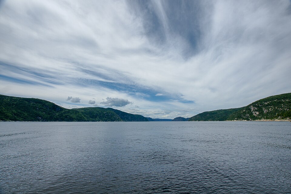 Saguenay Fjord seen from the ferry linking Tadoussac and Baie-Ste-Catherine — travel photo of Tadoussac & the Saguenay Fjord
