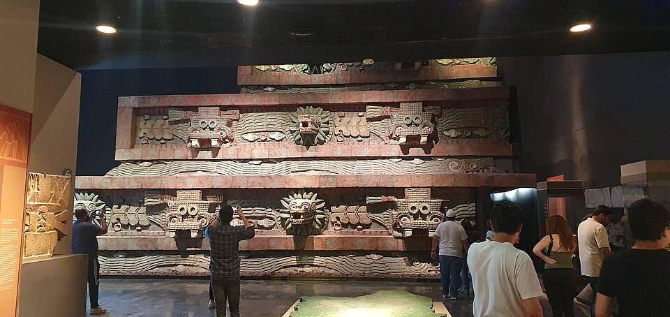 Teotihuacán - Temple of Quetzalcoatl (replica) - National Museum of Antropology - Mexico (2) — travel photo of Teotihuacán, Mexico City