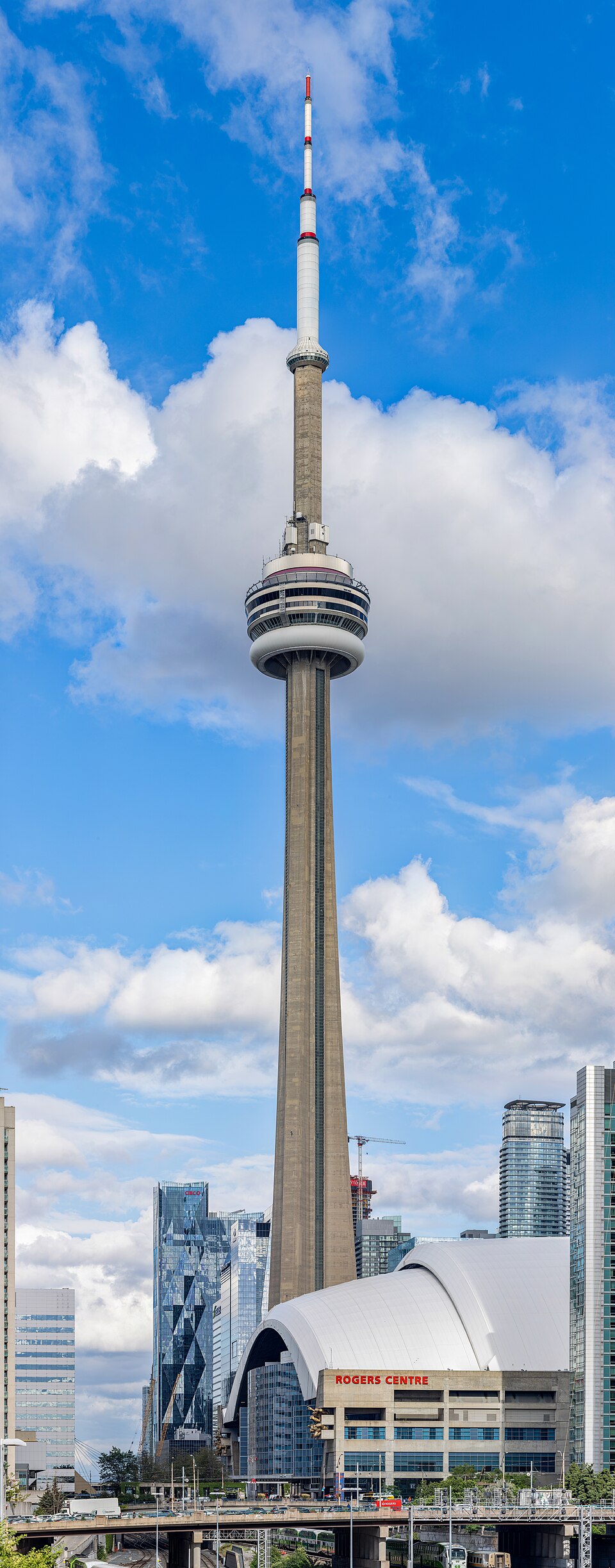 CN Tower from Puente de Luz, Toronto, Ontario — travel photo of Toronto, Ontario
