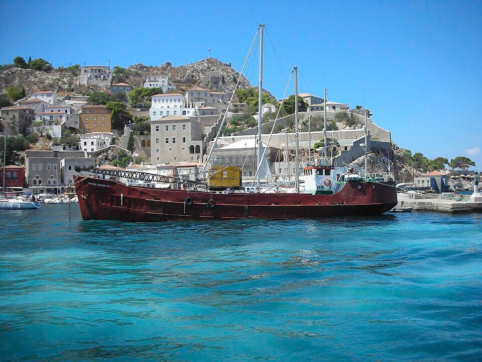 Hydra Port - Saronic Islands of Greece - Aug. — travel photo of Hydra & Saronic islands, Greece