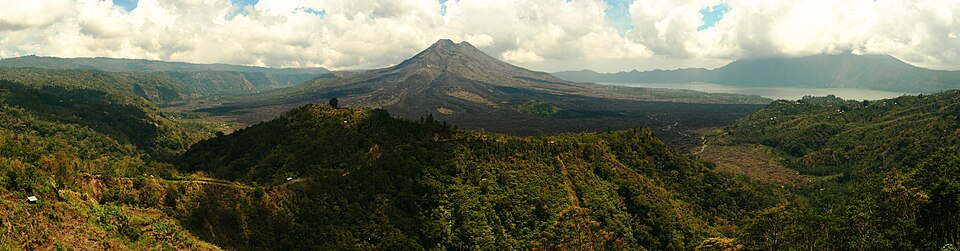 Mount Batur Panorama from Kintamani Bali Indonesia — travel photo of Kintamani