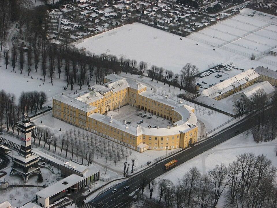 Frederiksberg Palace from above (winter) — travel photo of Frederiksberg, Copenhagen