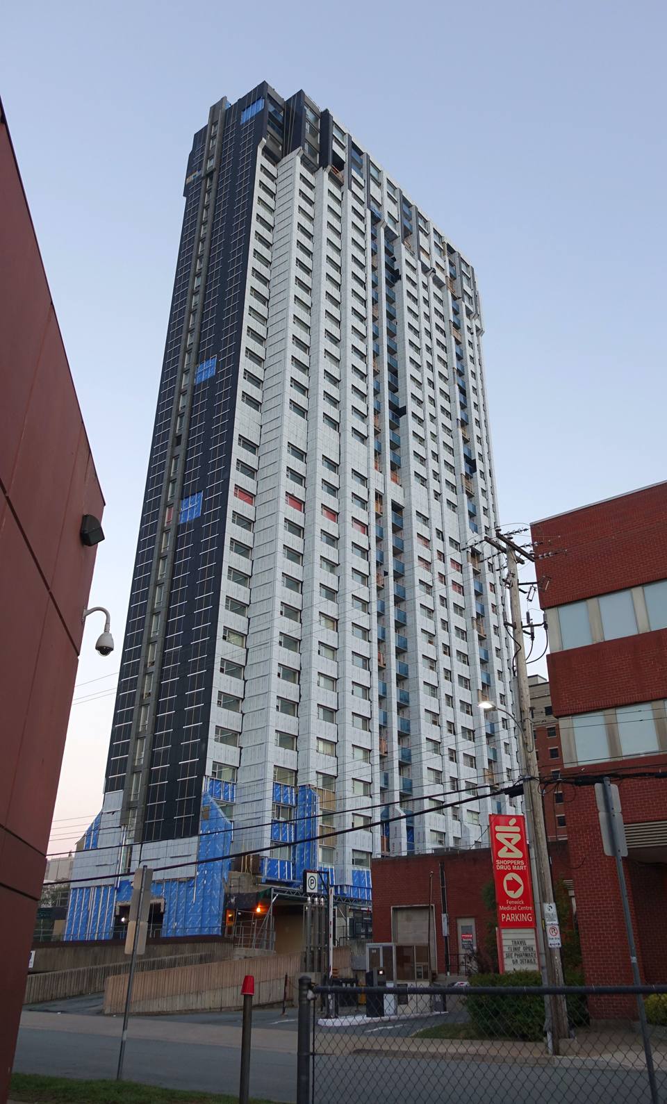 Fenwick Tower, Halifax, Nova Scotia, during renovations — travel photo of Halifax & Nova Scotia, Atlantic Canada