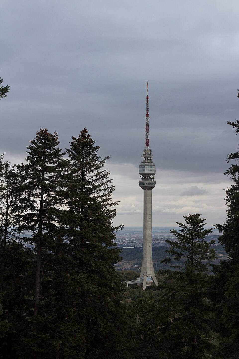 Avala Tower from the top of Avala mountain — travel photo of Avala, Belgrade