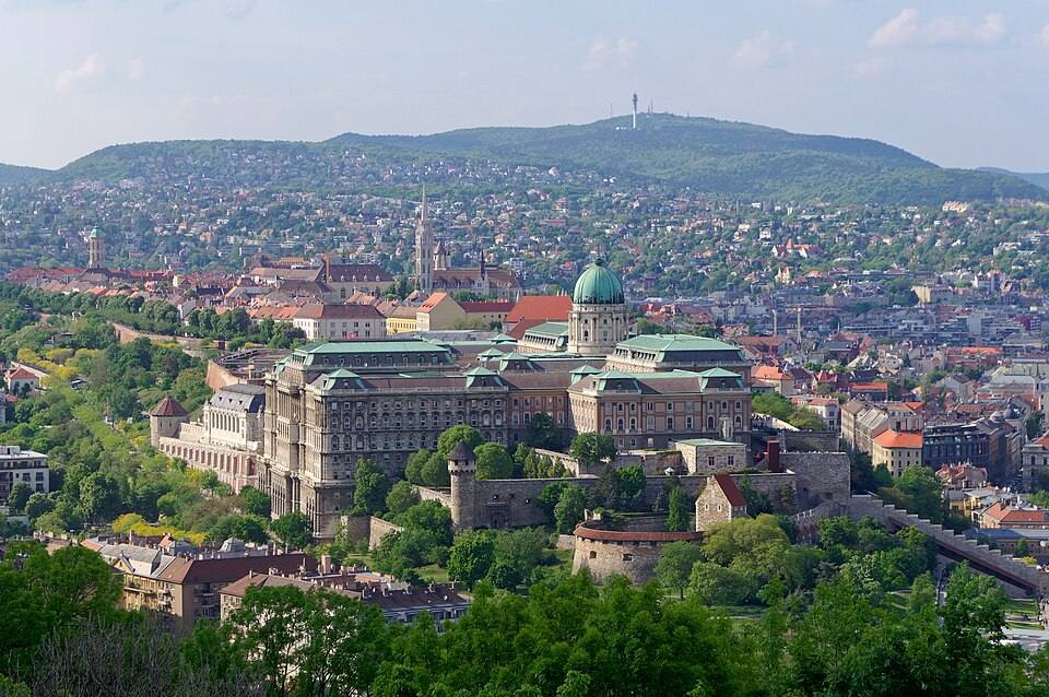 View of Buda Castle from Gellért Hill DxO — travel photo of Buda Castle, Budapest