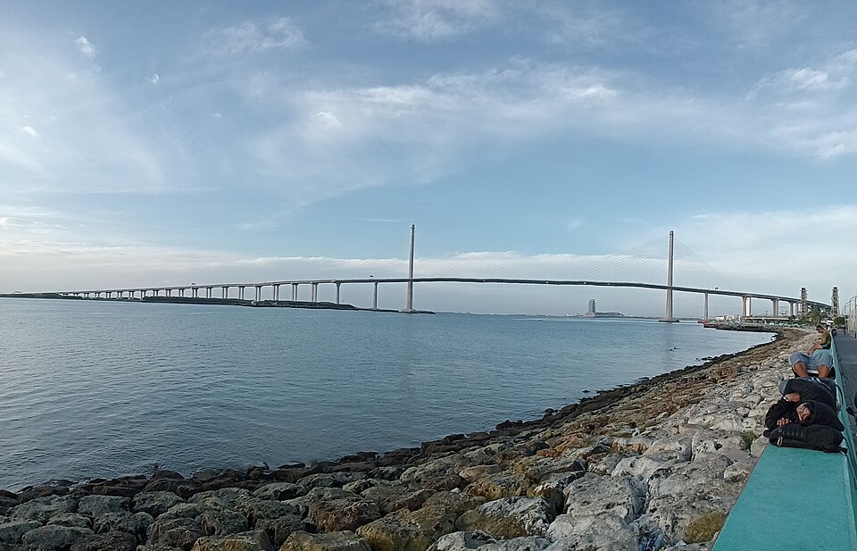 View of Cebu-Cordova Link Expressway from Cebu City, Jan — travel photo of Cordova, Cebu City
