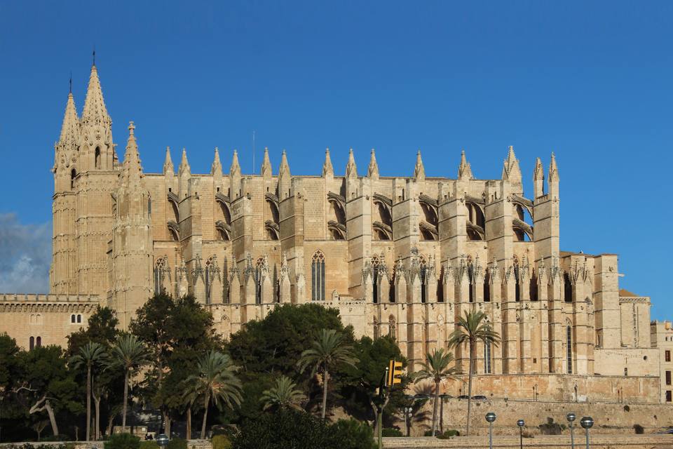 Palma de Mallorca cathedral view from west — travel photo of Palma