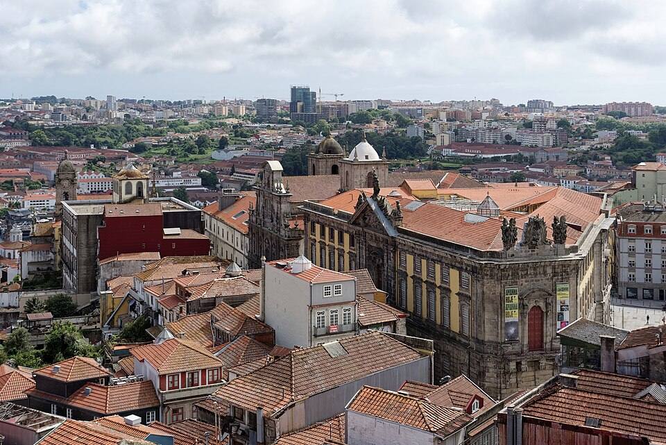 South-western view from Torre dos Clérigos in Porto — travel photo of Porto