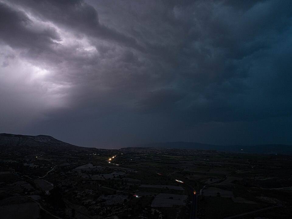 Drone aerial thunderstorm cappadocia urgup (5) — travel photo of Ürgüp, Cappadocia